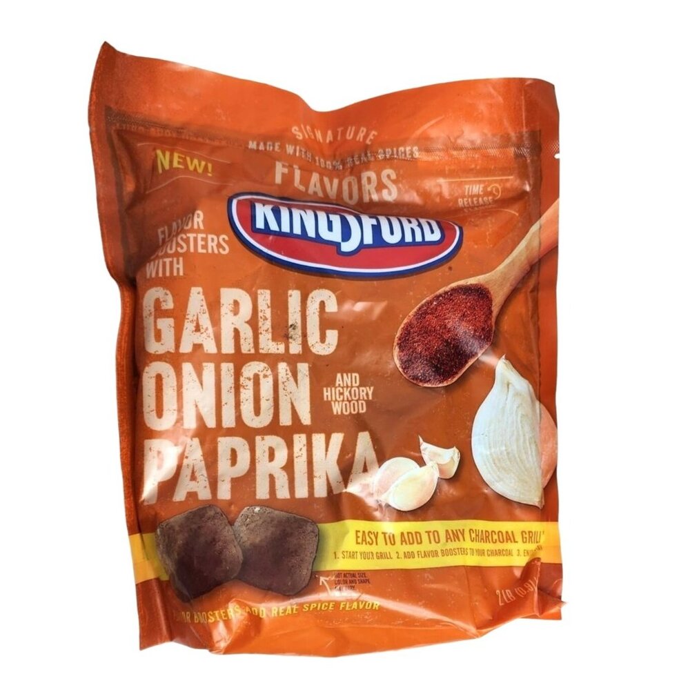 New Kingsford Signature Flavors Charcoal | Garlic, Onion, Paprika & Hickory Wood